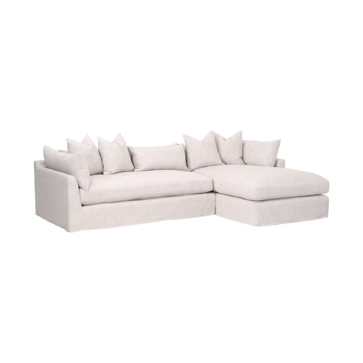 Beige Slipcover Sectional Sofa | Living Essentials Haven – alternate view 10