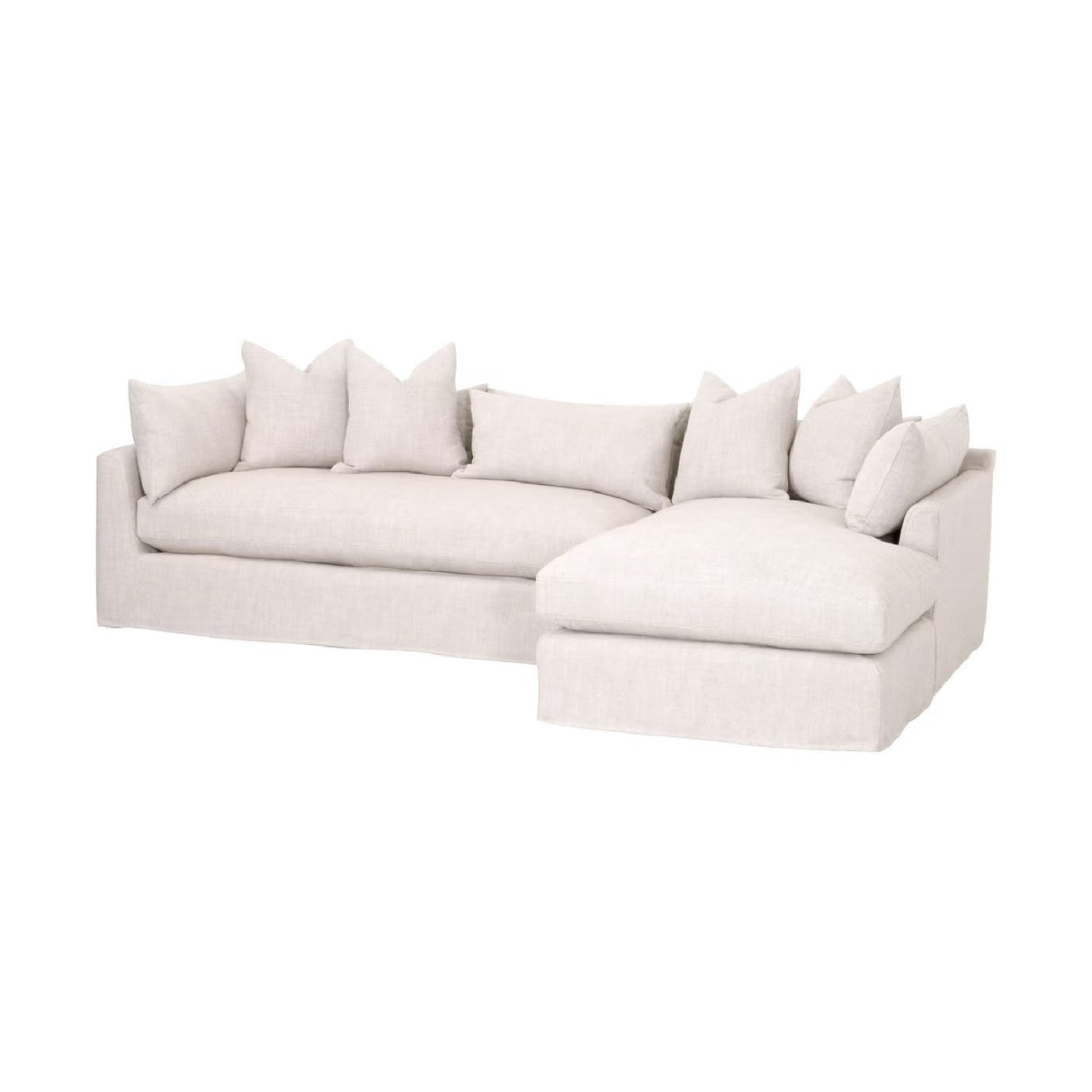 Beige Slipcover Sectional Sofa | Living Essentials Haven – alternate view 11