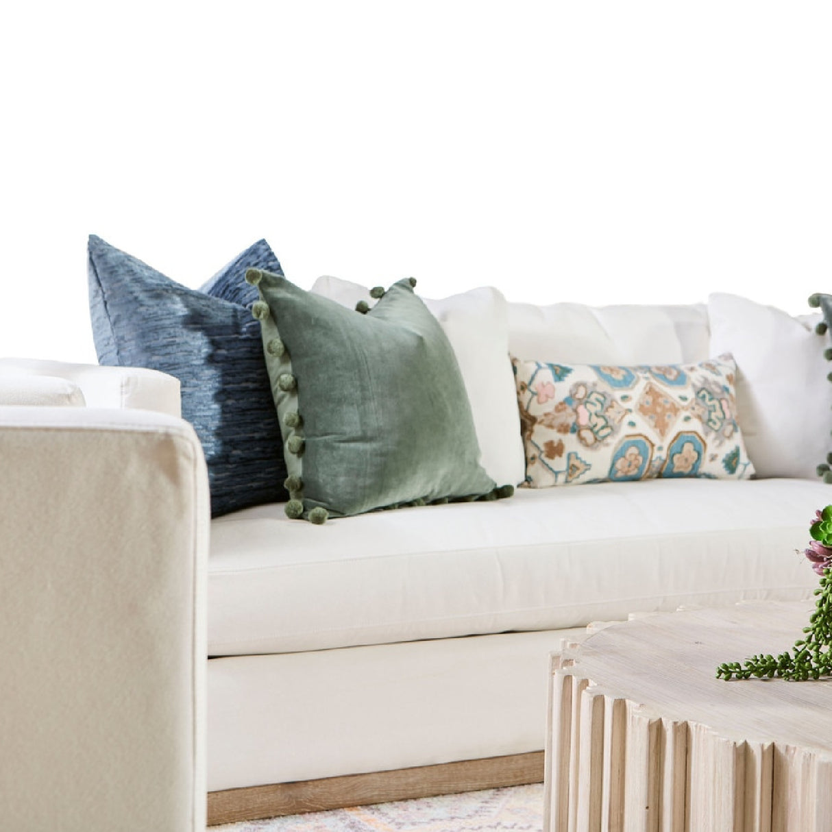 Modern European furniture - White Fabric Sofa - www.oroa.com