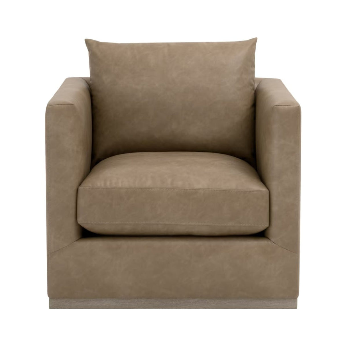 Oak Base Swivel Club Chair | Living Essentials Siena – side view