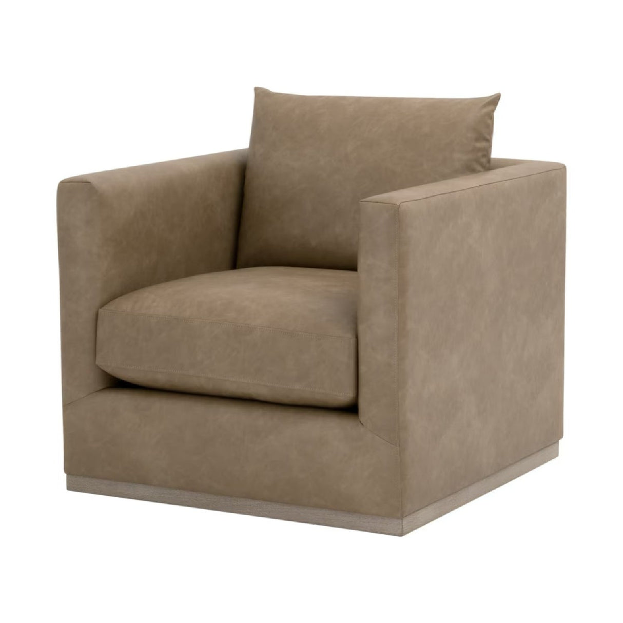 Oak Base Swivel Club Chair | Living Essentials Siena – front view