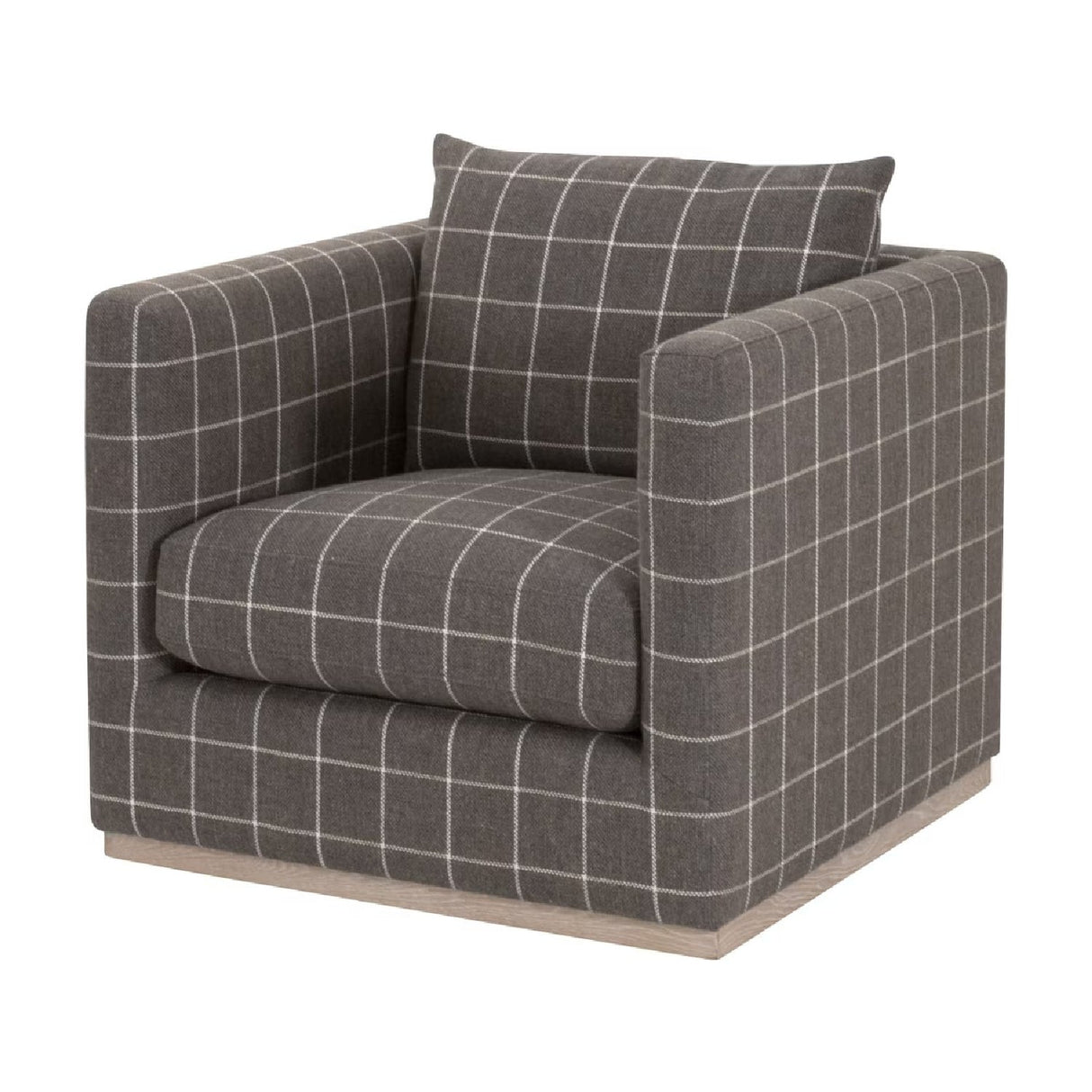 Oak Base Swivel Club Chair | Living Essentials Siena – alternate view 11