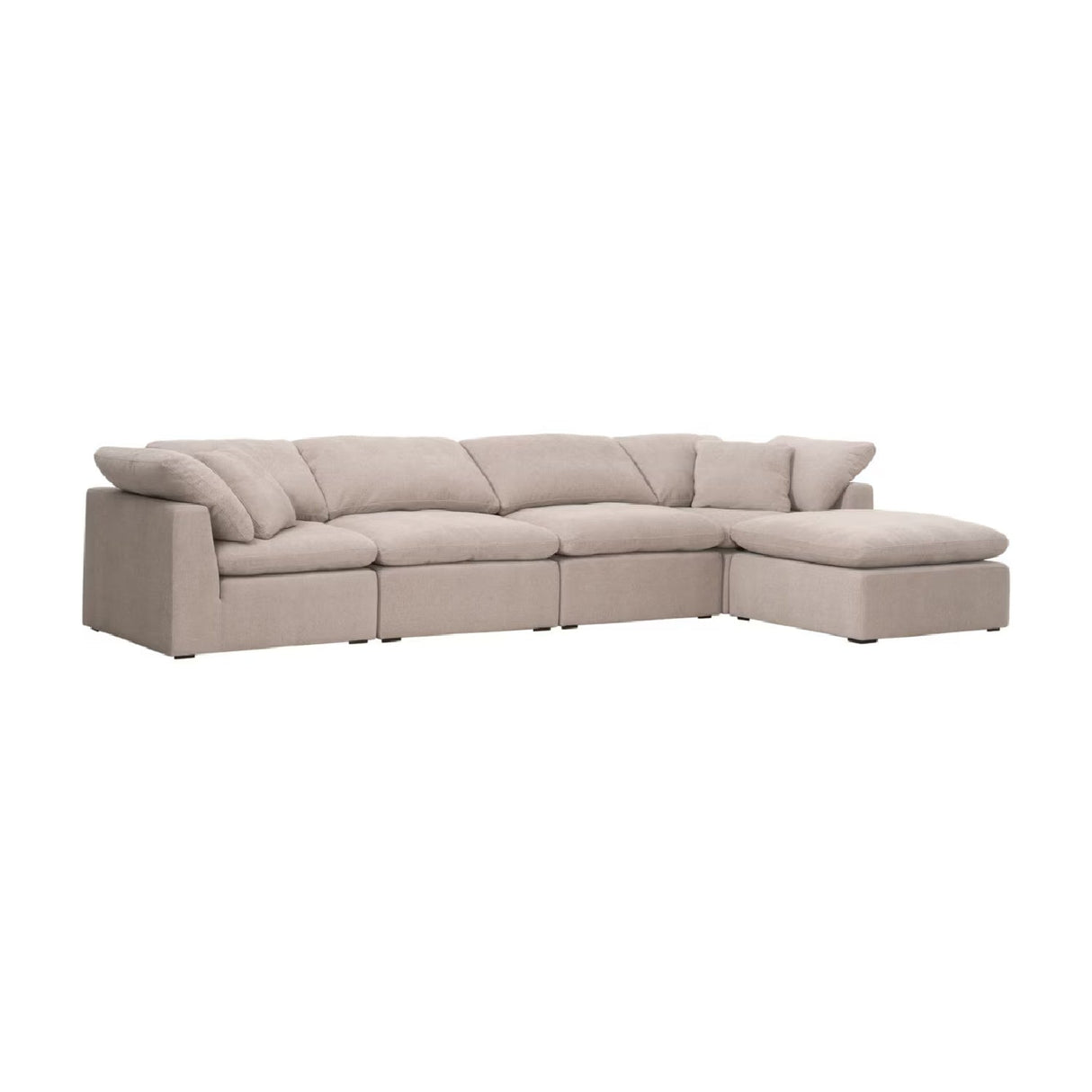 Modern European furniture - Square Cushioned Modular Ottoman - www.oroa.com