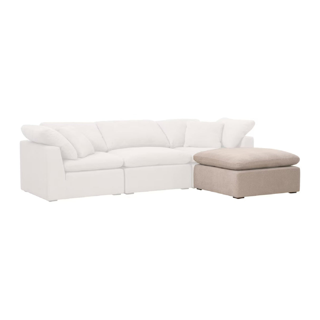 Modern European furniture - Square Cushioned Modular Ottoman - www.oroa.com