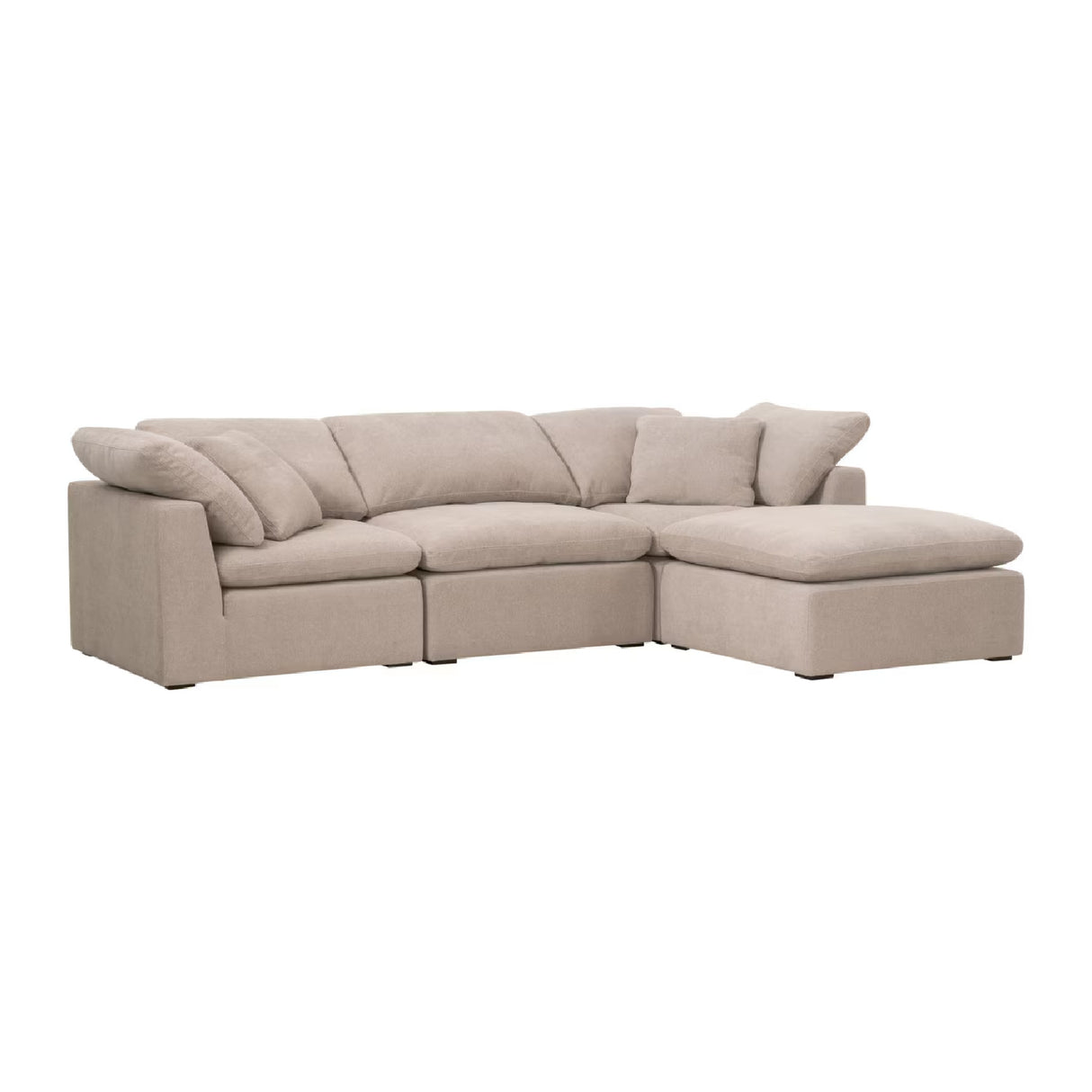 Modern European furniture - Square Cushioned Modular Ottoman - www.oroa.com