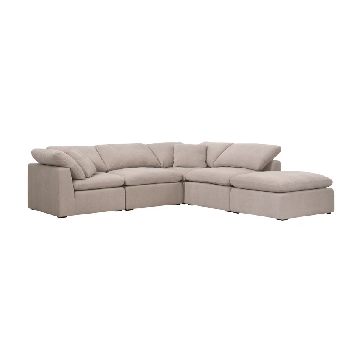 Modern European furniture - Square Cushioned Modular Ottoman - www.oroa.com