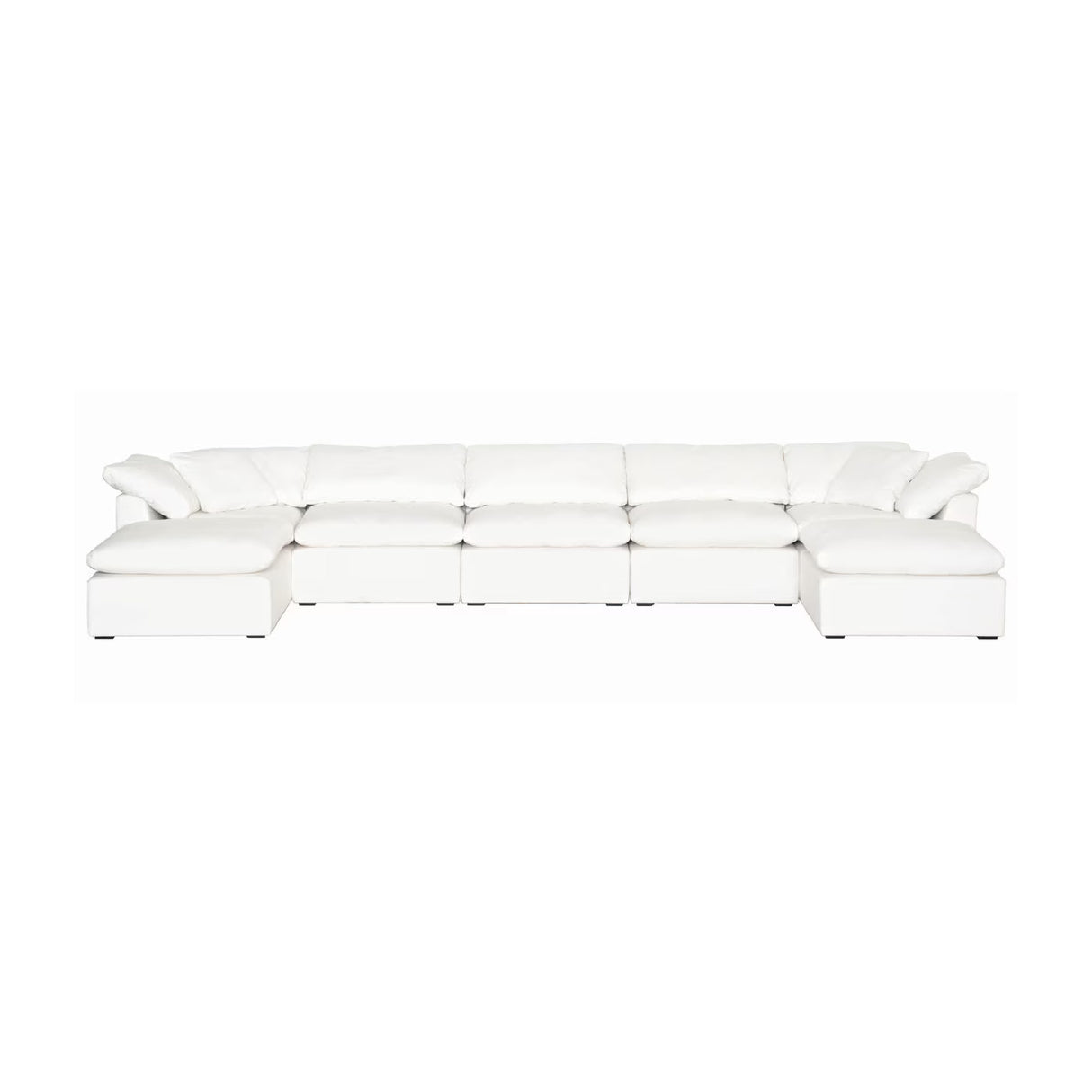 Modern European furniture - Square Cushioned Modular Ottoman - www.oroa.com