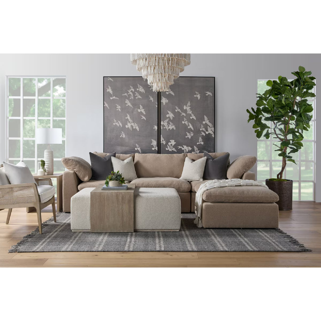 Modern European furniture - Cushioned Modular Sofa Chair - www.oroa.com