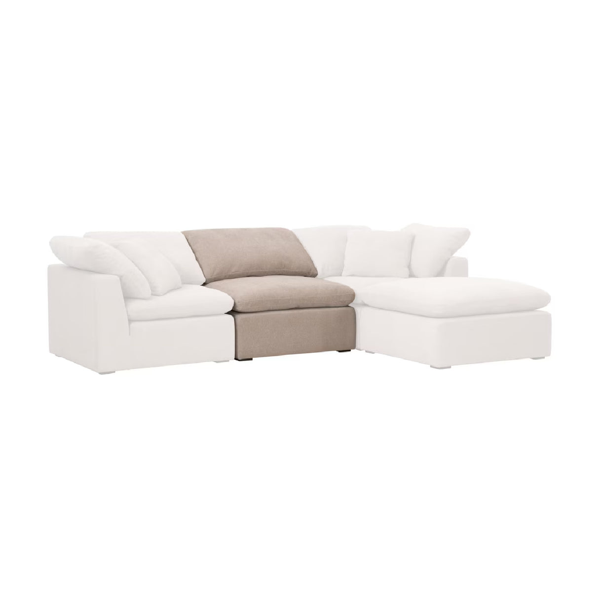 Modern European furniture - Cushioned Modular Sofa Chair - www.oroa.com