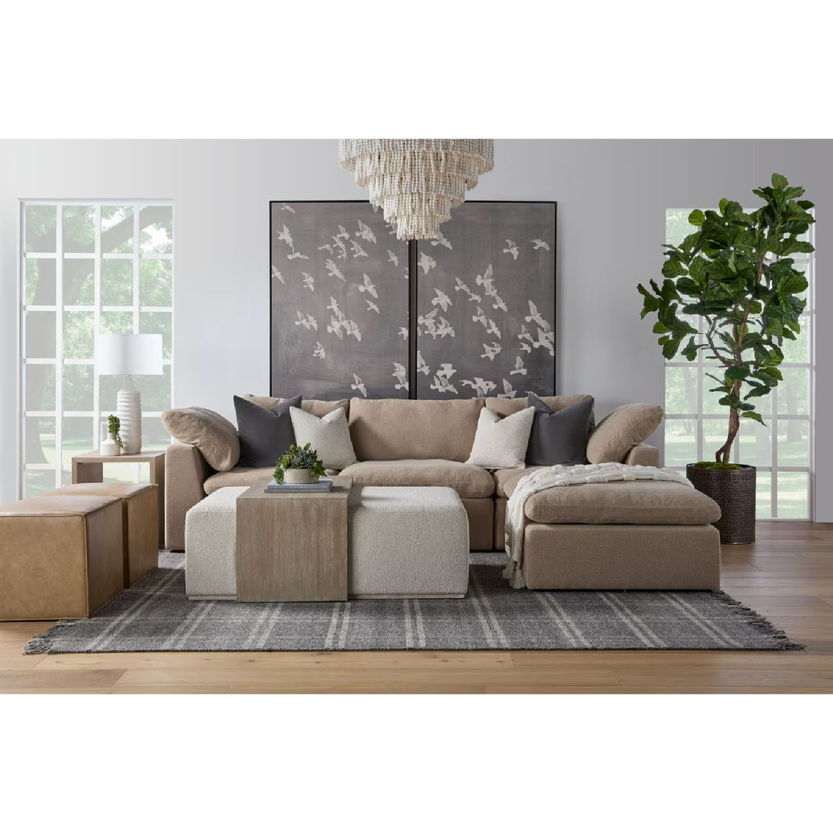 Modern European furniture - Cushioned Modular Sofa Chair - www.oroa.com