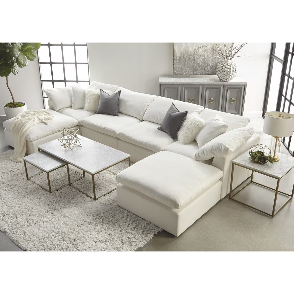 Modern European furniture - Cushioned Modular Sofa Chair - www.oroa.com