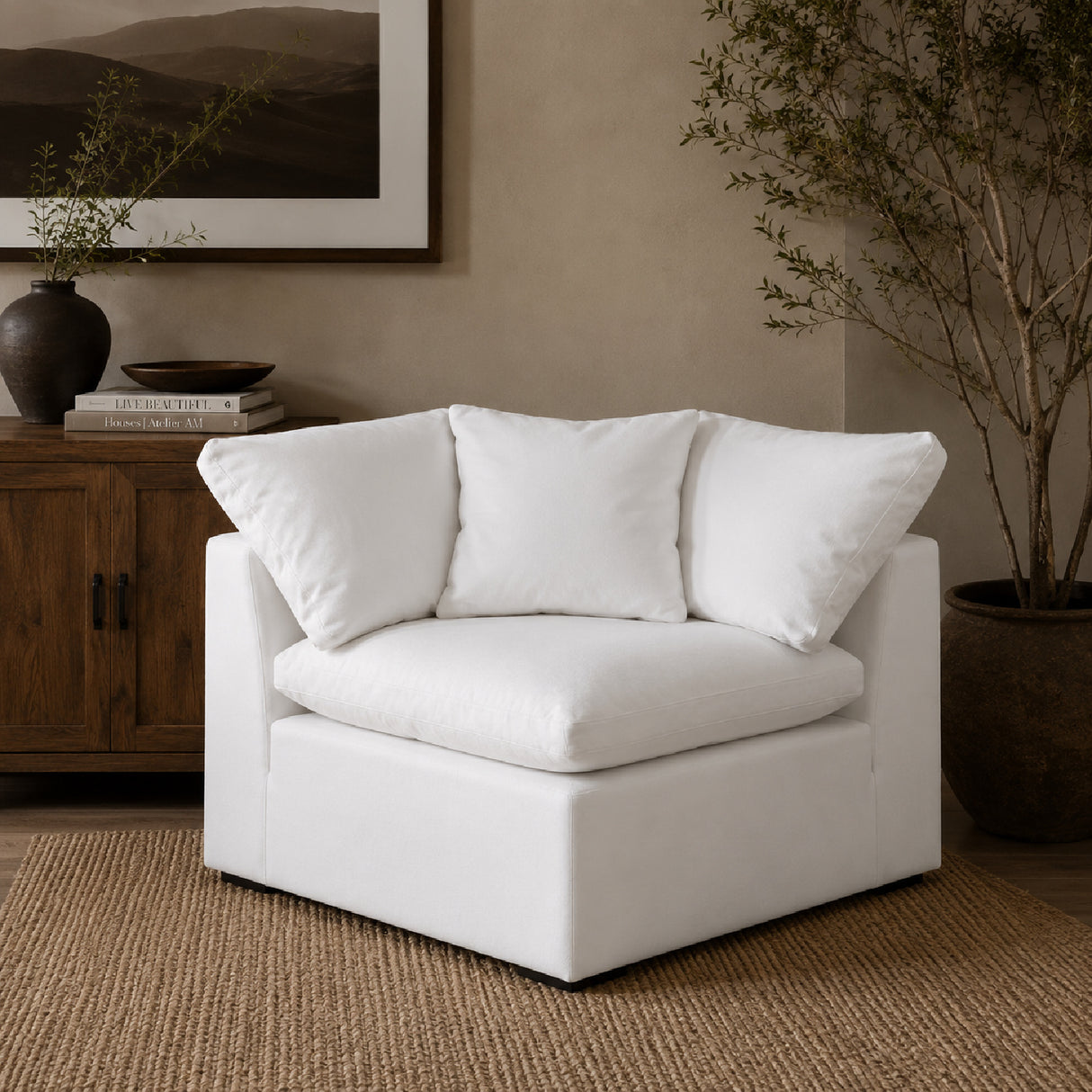 Modern European furniture - Cushioned Modular Sofa Chair - www.oroa.com