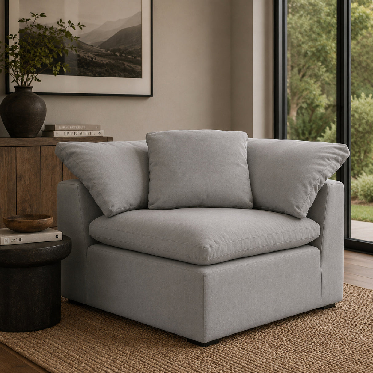 Modern European furniture - Cushioned Modular Sofa Chair - www.oroa.com