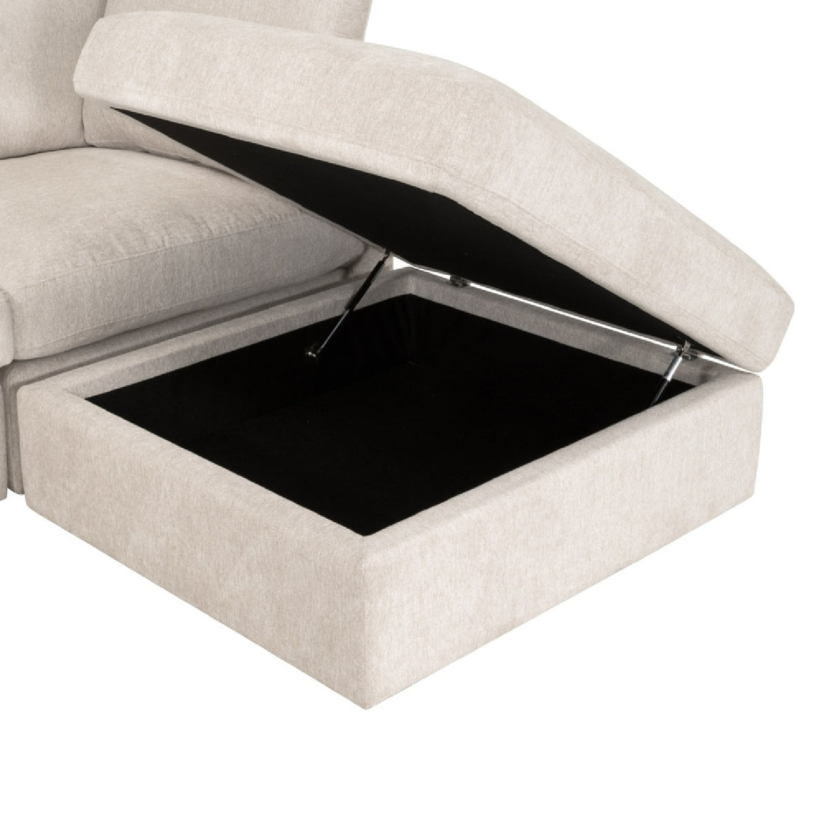 Modern European furniture - Cream Modular Storage Ottoman - www.oroa.com
