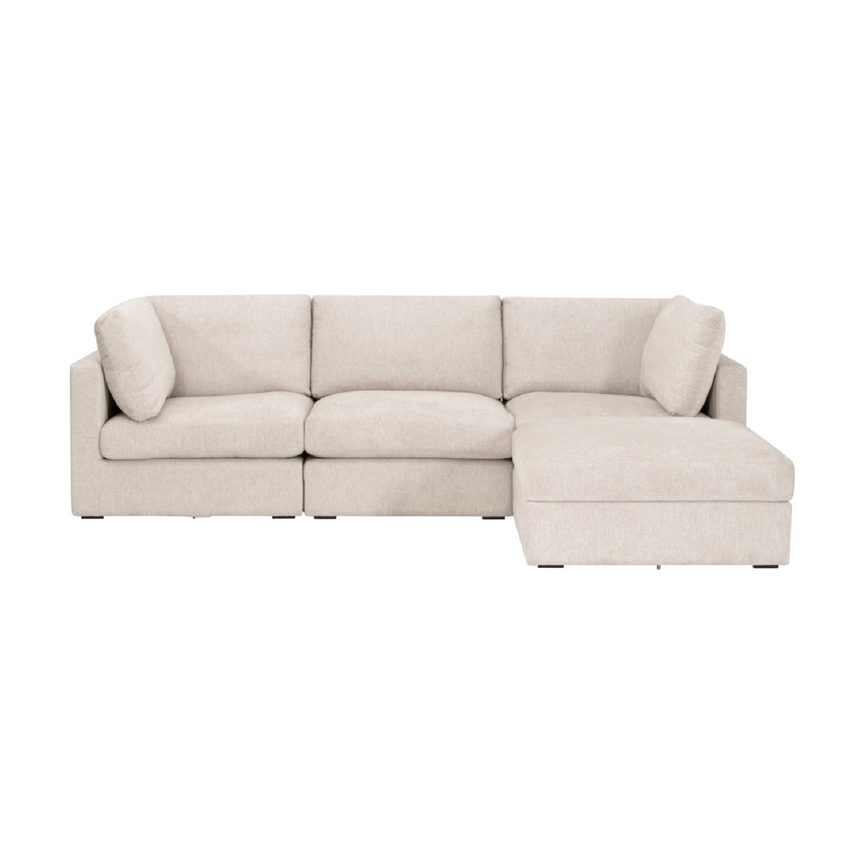 Modern European furniture - Cream Modular Storage Ottoman - www.oroa.com