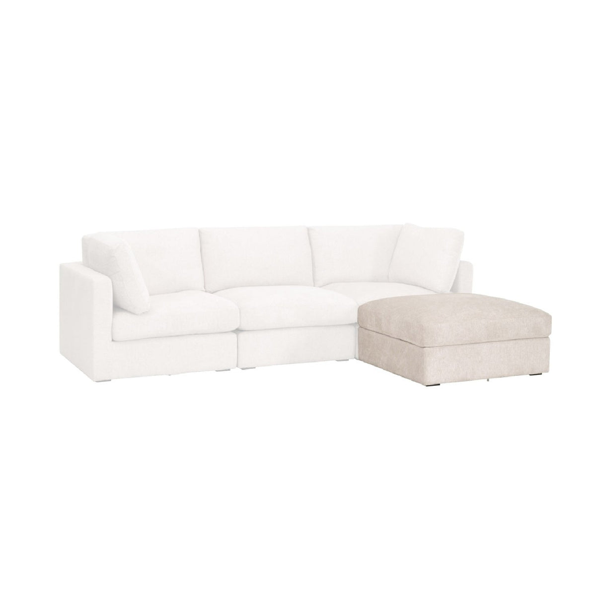 Modern European furniture - Cream Modular Storage Ottoman - www.oroa.com