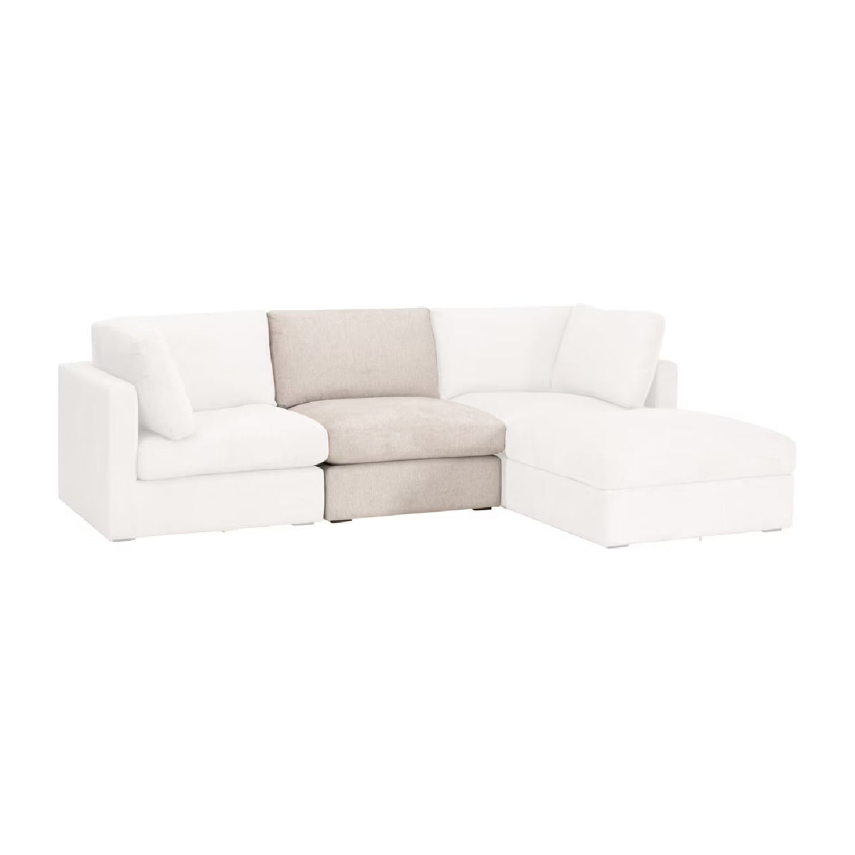 Modern European furniture - Beige Modular Sofa Chair - www.oroa.com