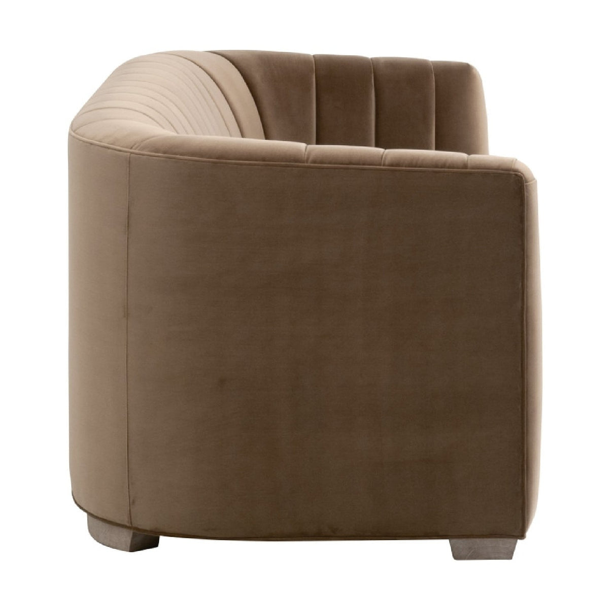 Modern European furniture - Brown Velvet Channeled-Back Sofa - www.oroa.com
