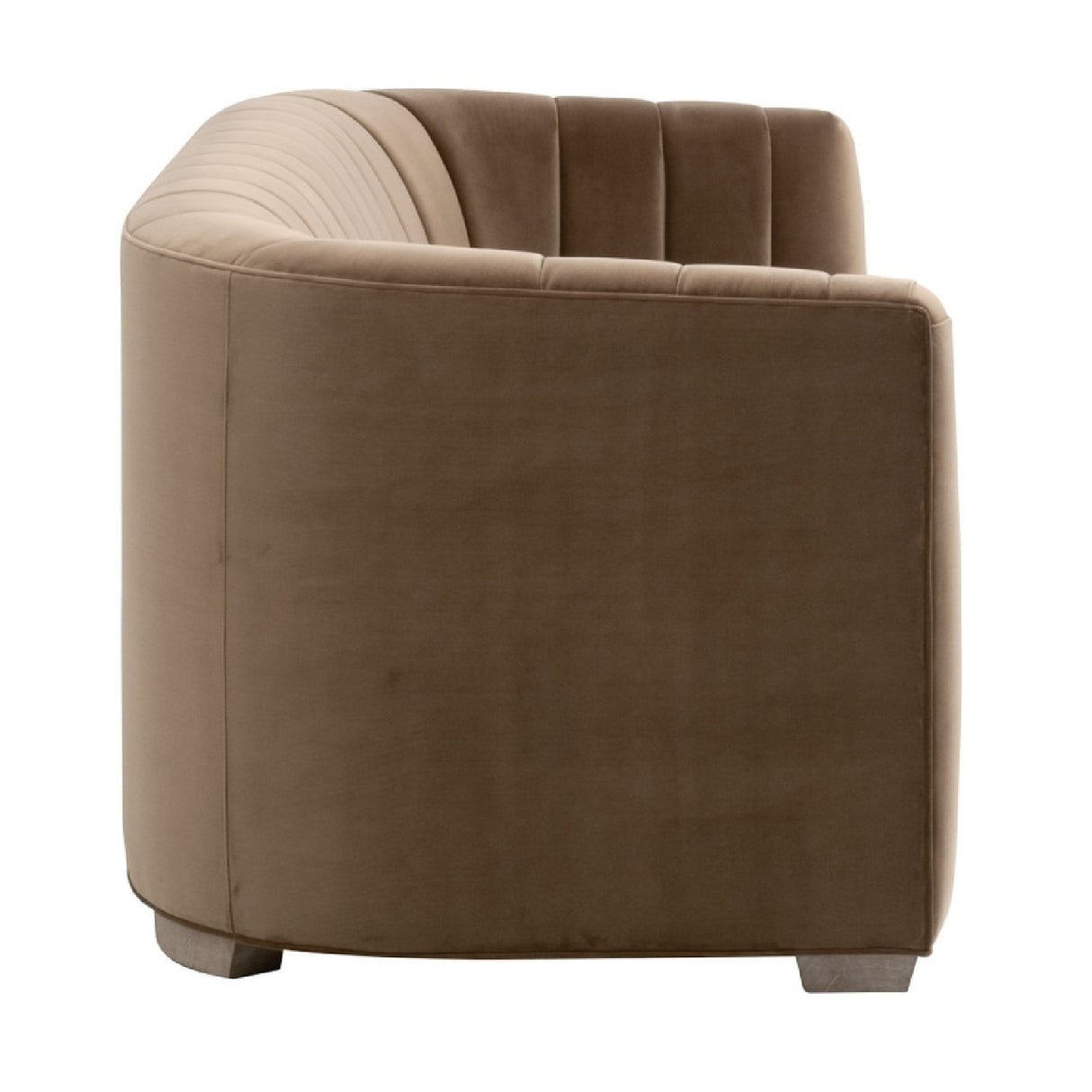 Brown Velvet Channeled-Back Sofa | Oroa.com