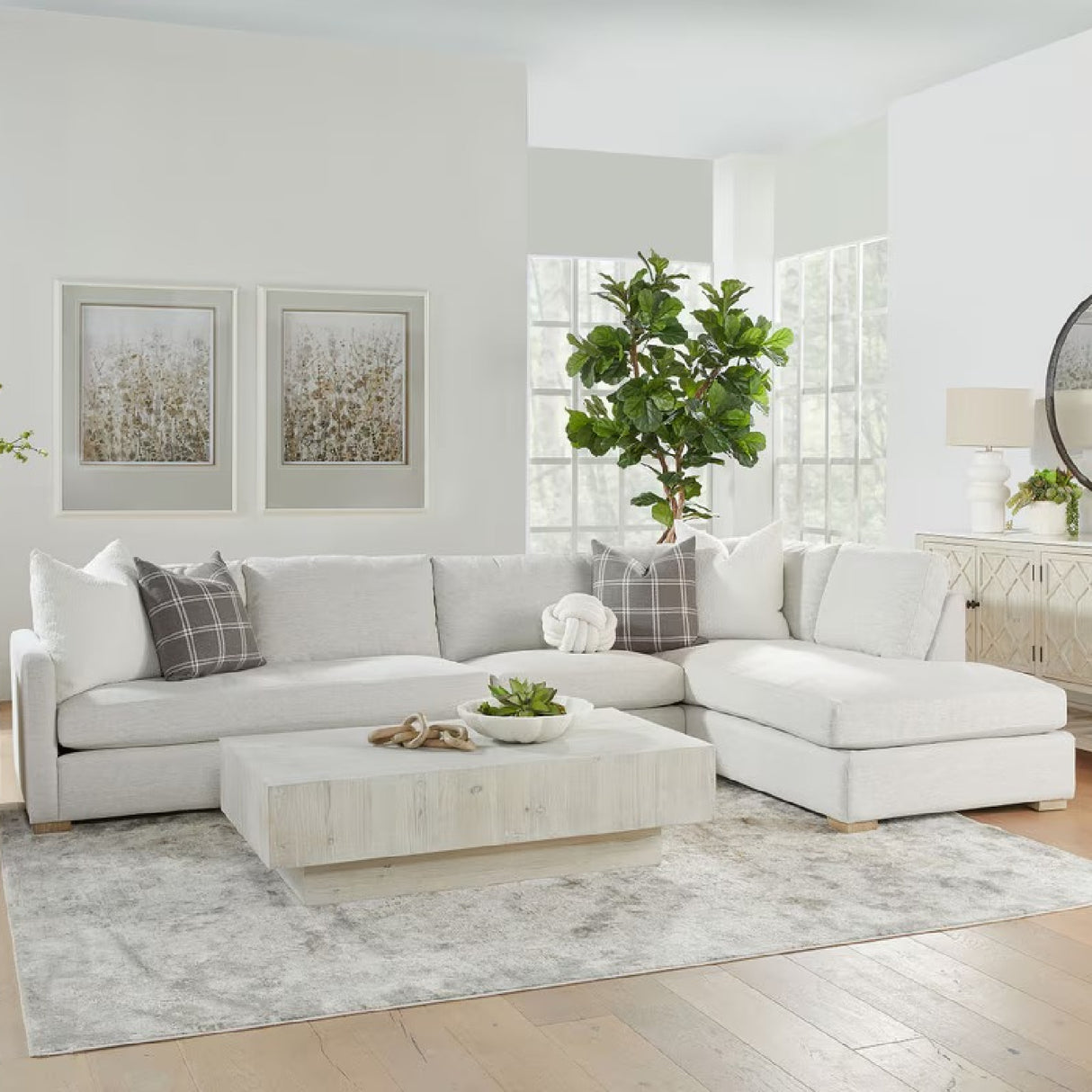 Gray Modular 2-Seater Sofa | Living Essentials Clara – angled view