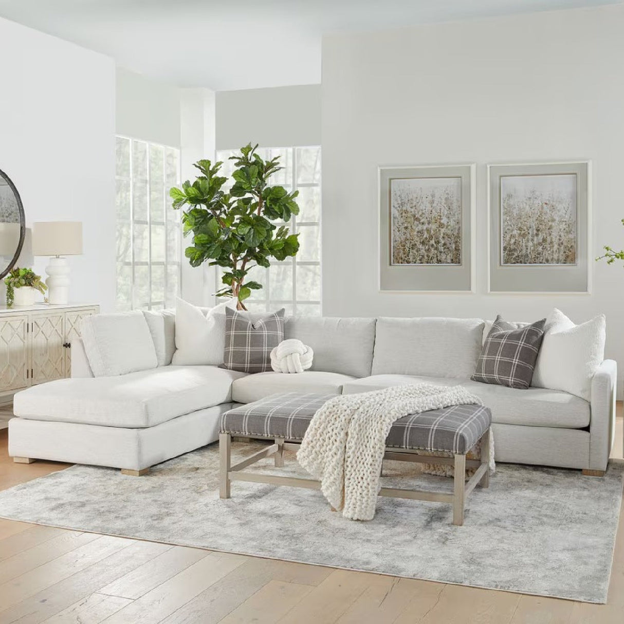 Gray Modular 2-Seater Sofa | Living Essentials Clara