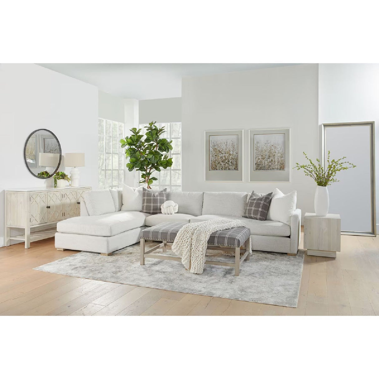 Gray Modular Chaise Lounge | Living Essentials Clara – alternate view 31
