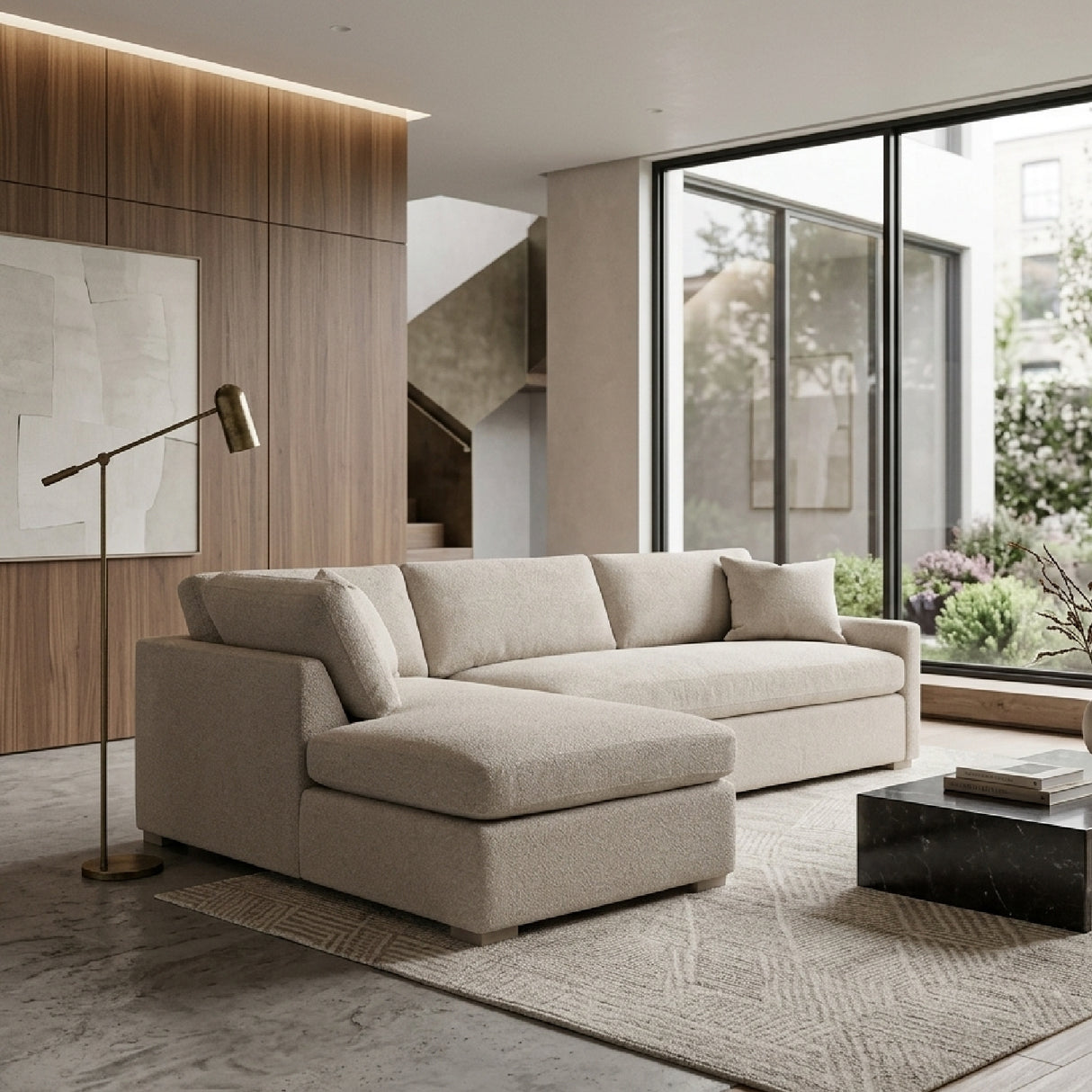 Modern European furniture - Boucle Queen Sleeper Sofa - www.oroa.com