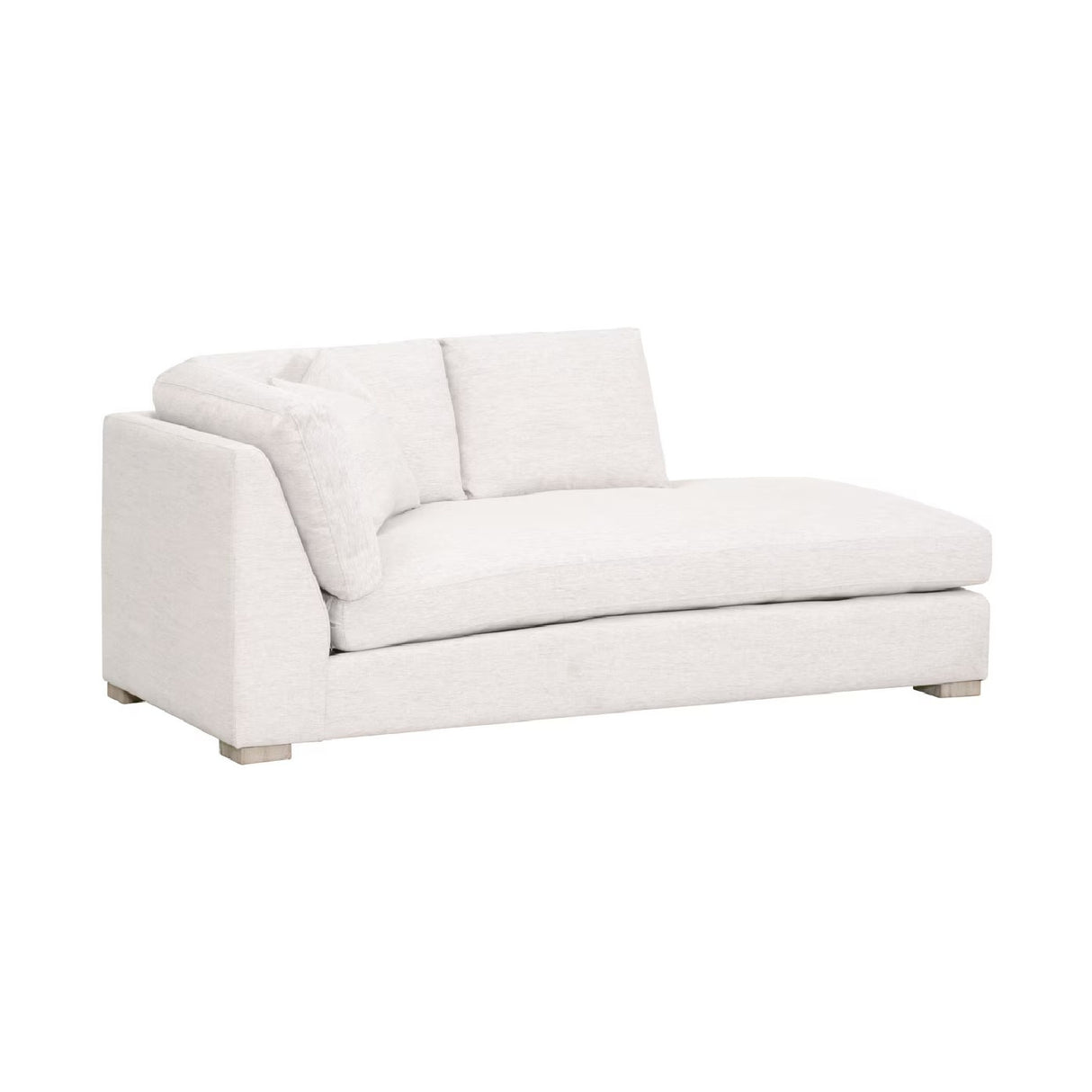 Gray Modular Chaise Lounge | Living Essentials Clara – rear view