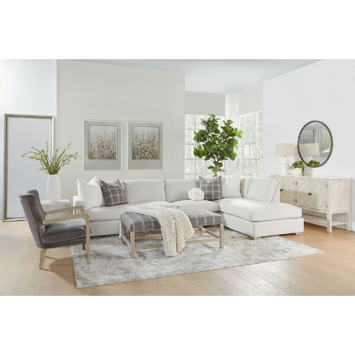Gray Modular Chaise Lounge | Living Essentials Clara – alternate view 15