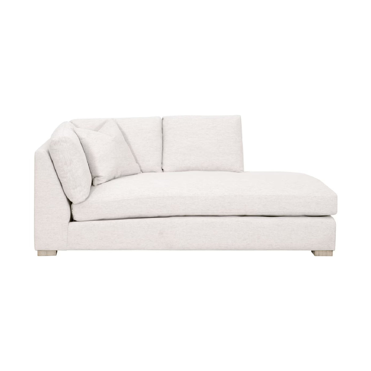 Gray Modular Chaise Lounge | Living Essentials Clara – front view