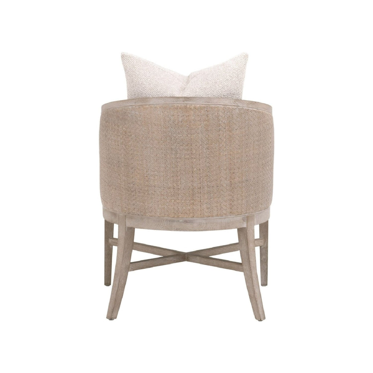 Modern European furniture - Curved Oak Linen Lounge Chair - www.oroa.com