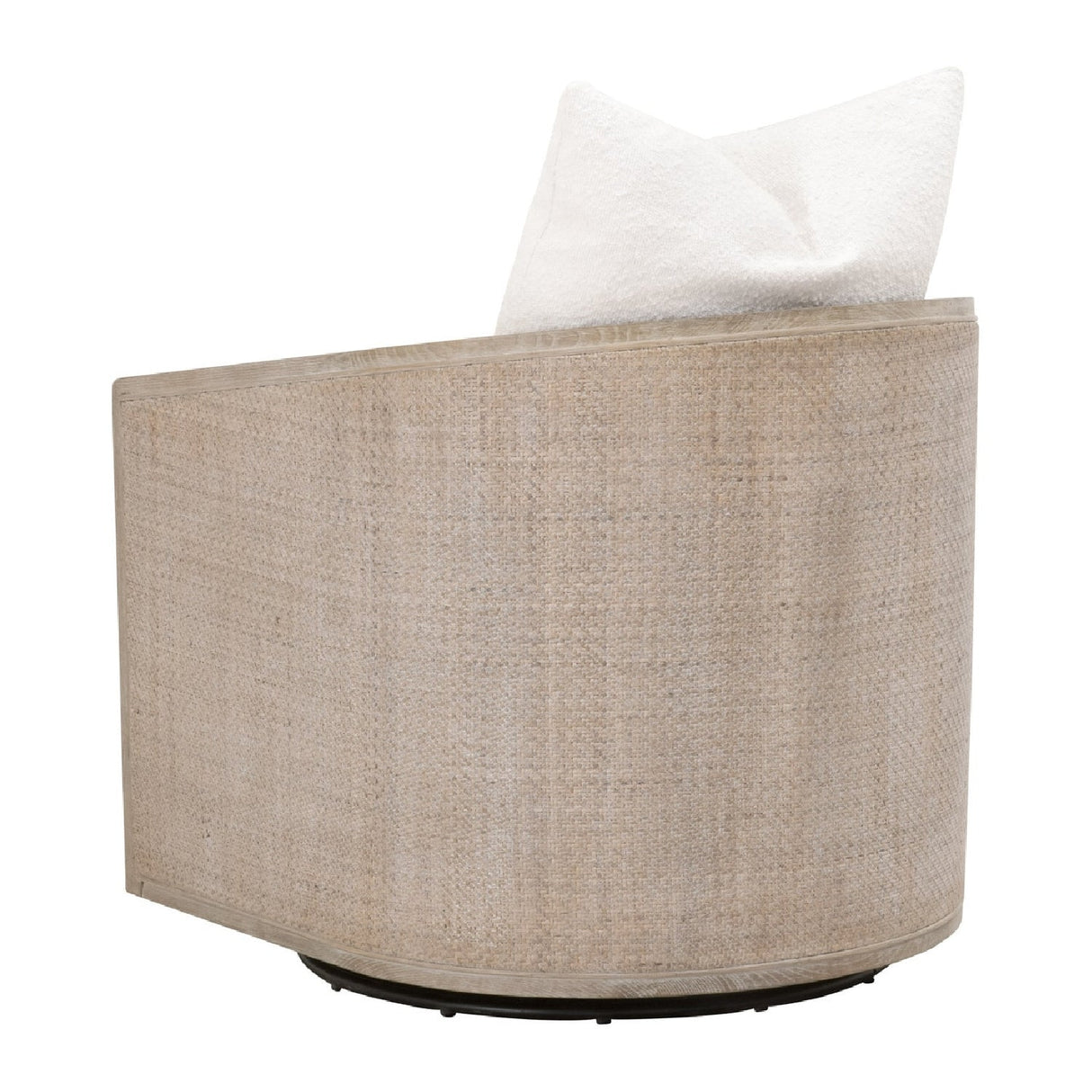 Curved Oak Swivel Club Chair | Living Essentials McGuire – alternate view 5