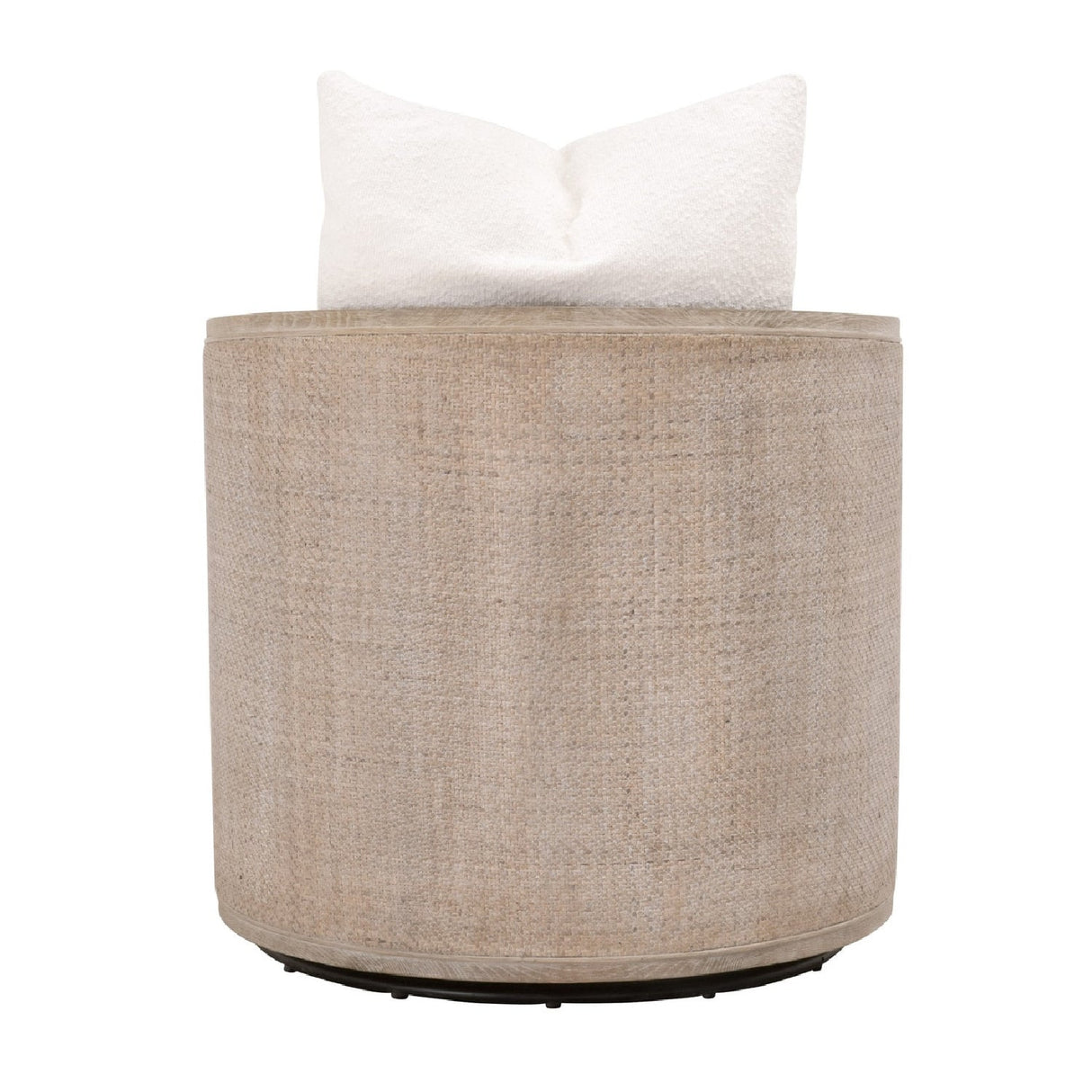 Curved Oak Swivel Club Chair | Living Essentials McGuire – alternate view 6