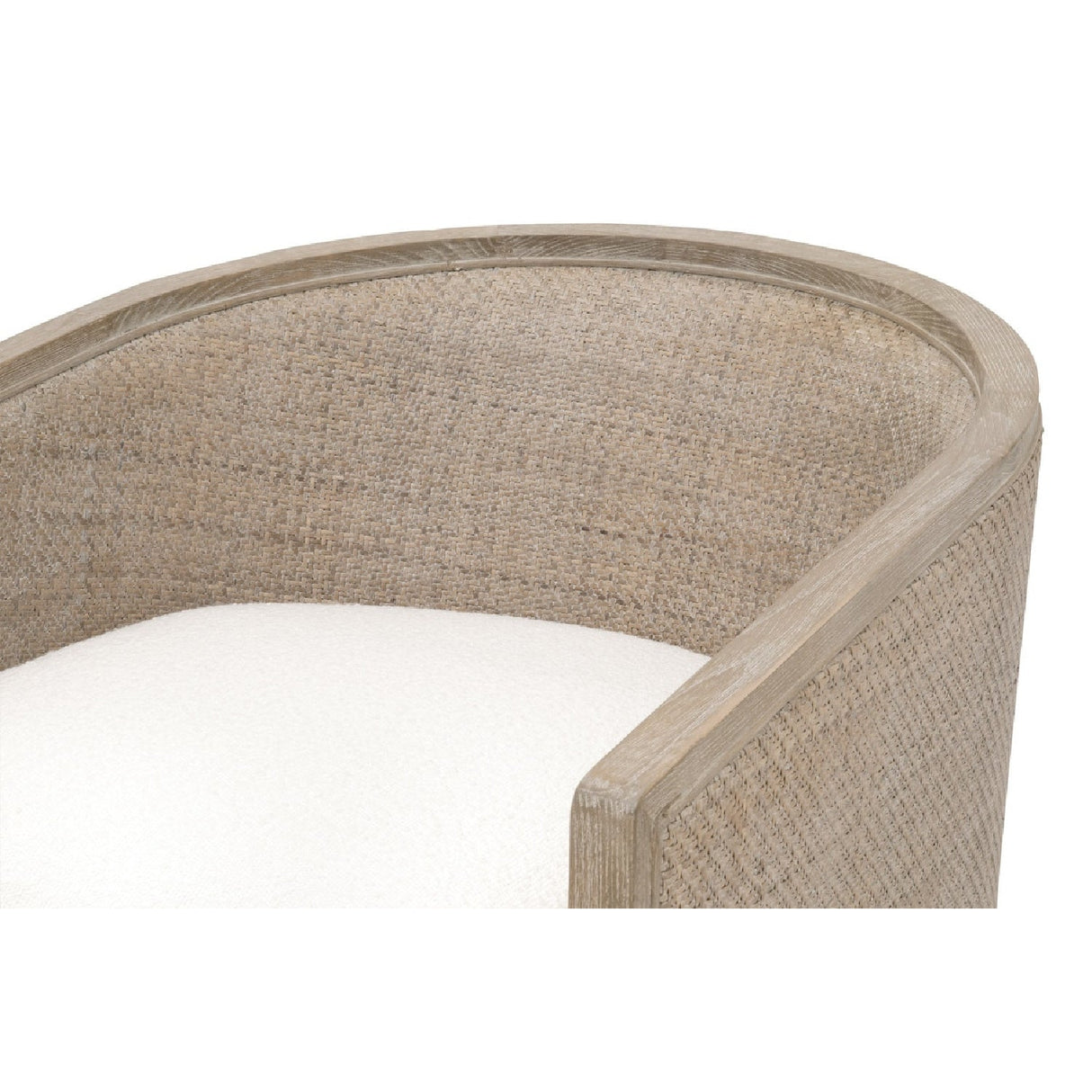 Curved Oak Swivel Club Chair | Living Essentials McGuire – alternate view 8