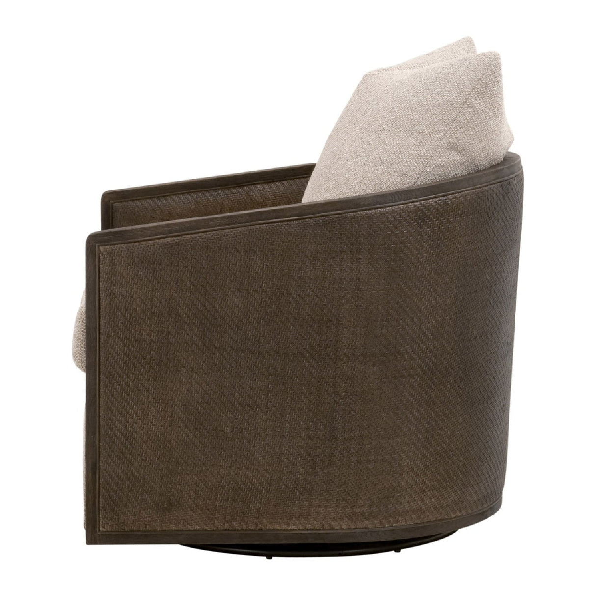 Curved Oak Swivel Club Chair | Living Essentials McGuire – alternate view 41