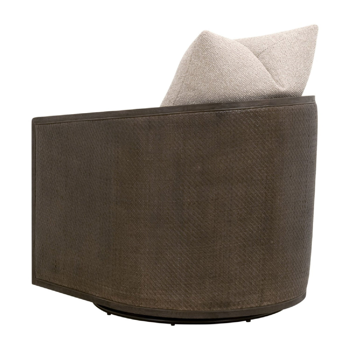 Curved Oak Swivel Club Chair | Living Essentials McGuire – alternate view 43