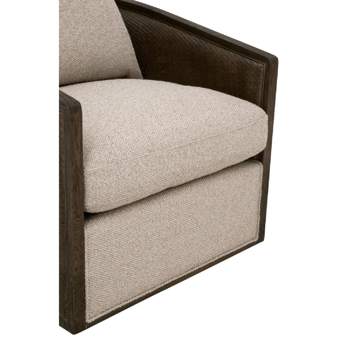Curved Oak Swivel Club Chair | Living Essentials McGuire – alternate view 44