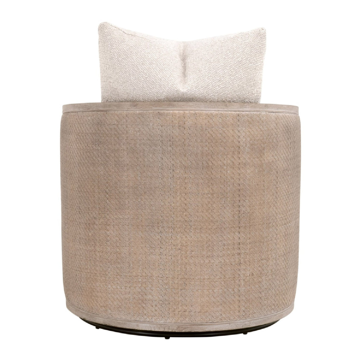 Curved Oak Swivel Club Chair | Living Essentials McGuire – alternate view 31