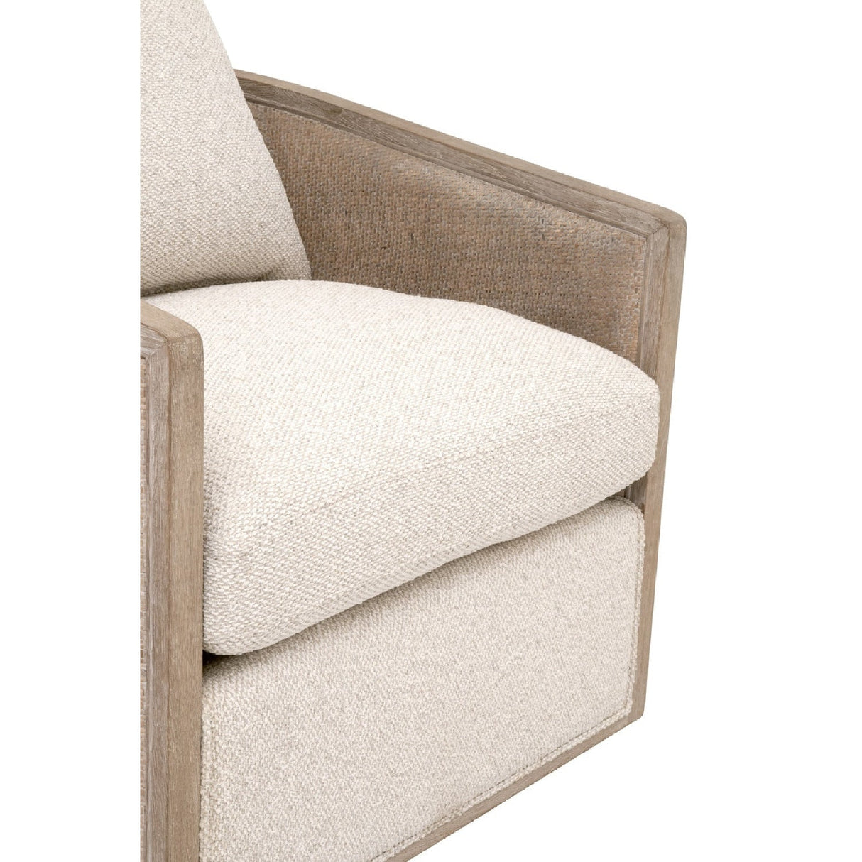 Curved Oak Swivel Club Chair | Living Essentials McGuire – alternate view 33
