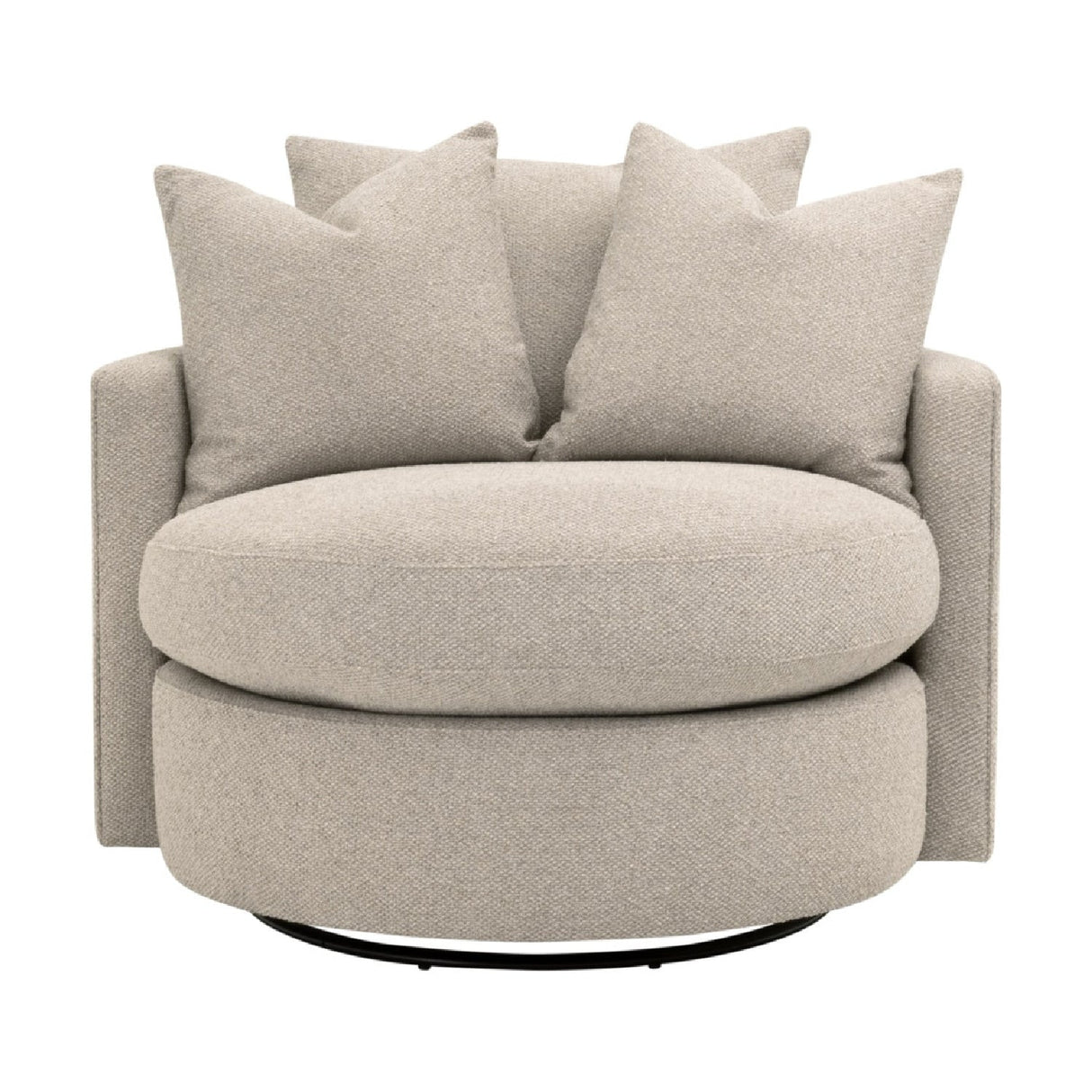 Round Petite Swivel Sofa | Living Essentials Lourne – alternate view 19