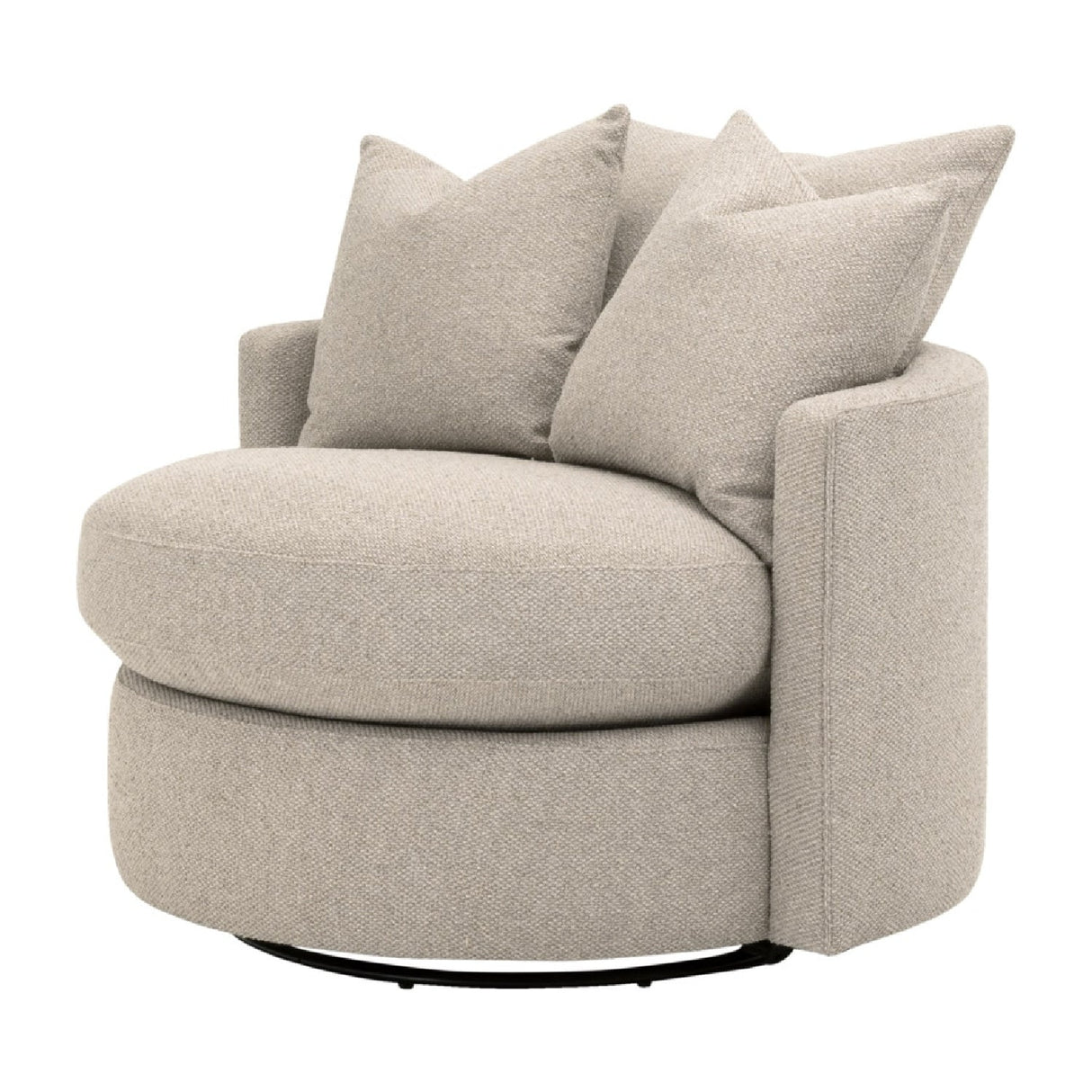 Round Petite Swivel Sofa | Living Essentials Lourne – alternate view 21