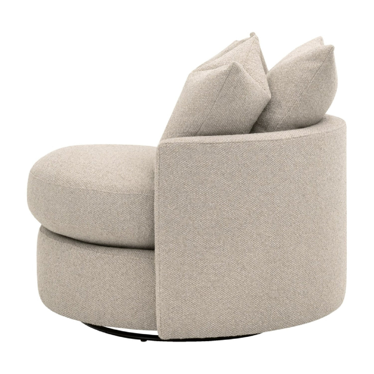 Round Petite Swivel Sofa | Living Essentials Lourne – alternate view 22