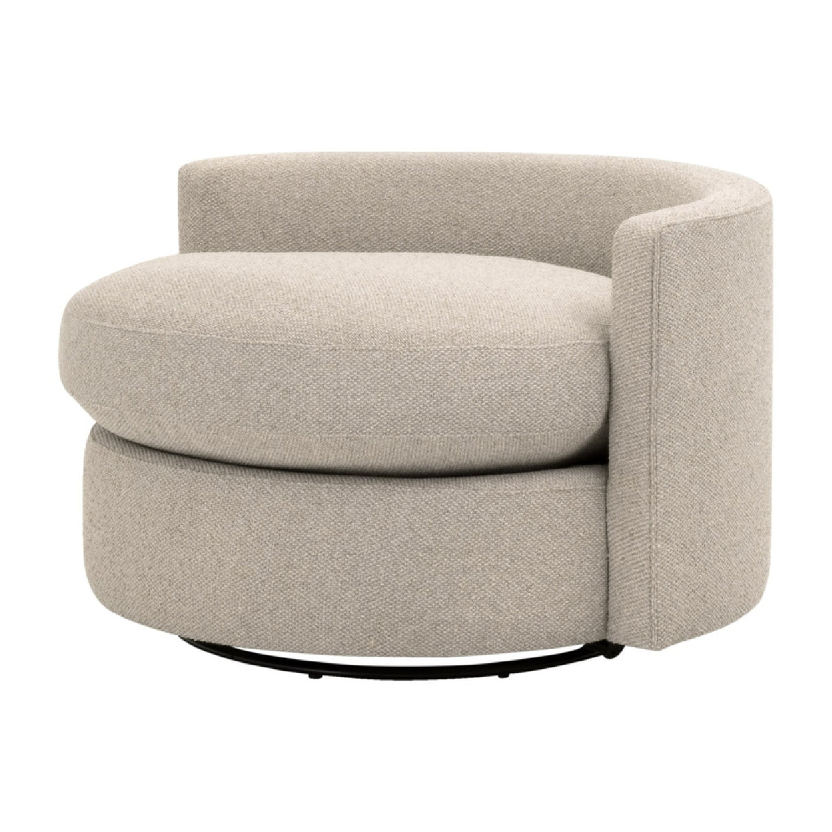 Round Petite Swivel Sofa | Living Essentials Lourne – alternate view 25