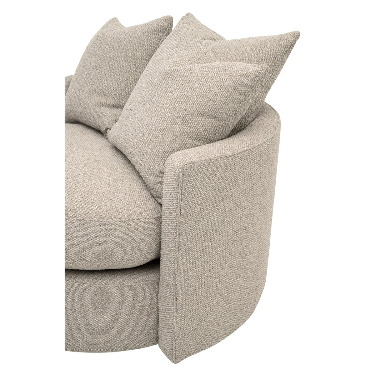 Round Petite Swivel Sofa | Living Essentials Lourne – alternate view 26
