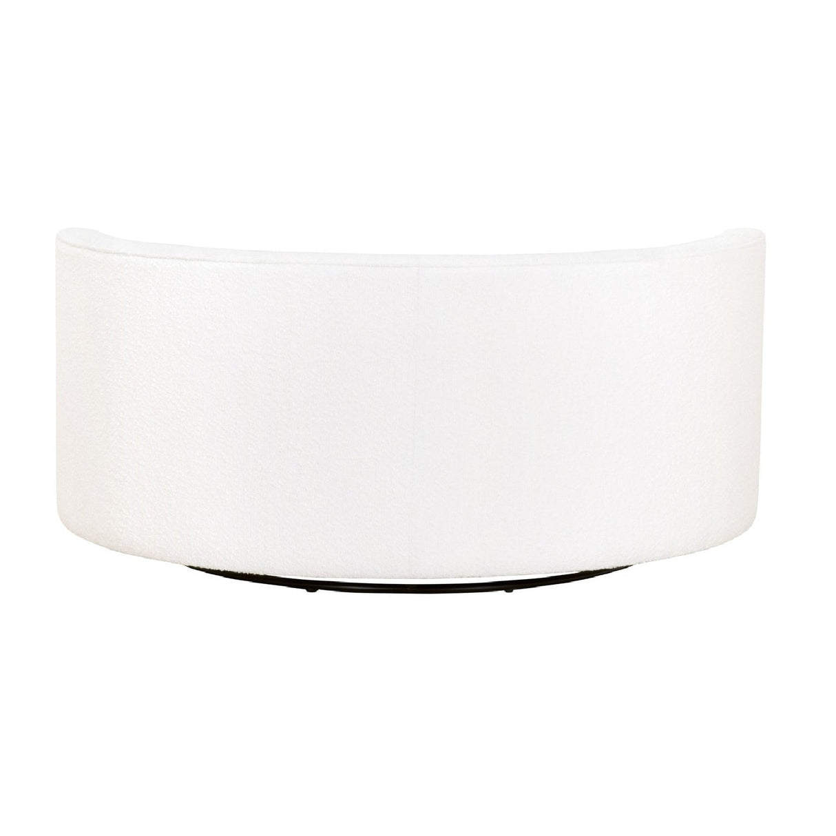 Modern European furniture - White Boucle Round Swivel Chair - www.oroa.com