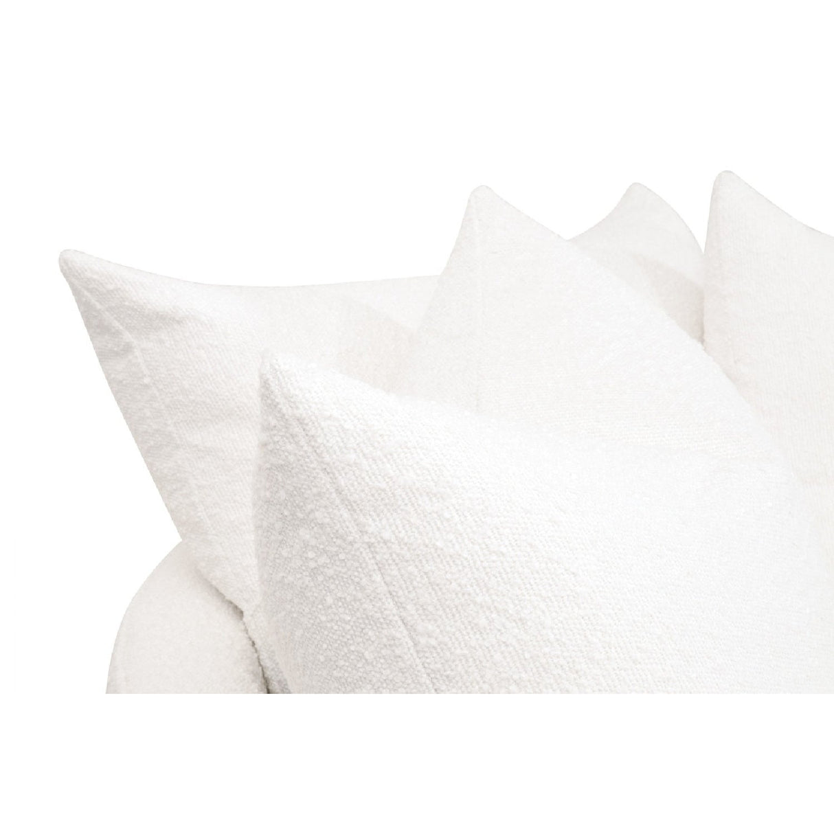 Modern European furniture - White Boucle Round Swivel Chair - www.oroa.com