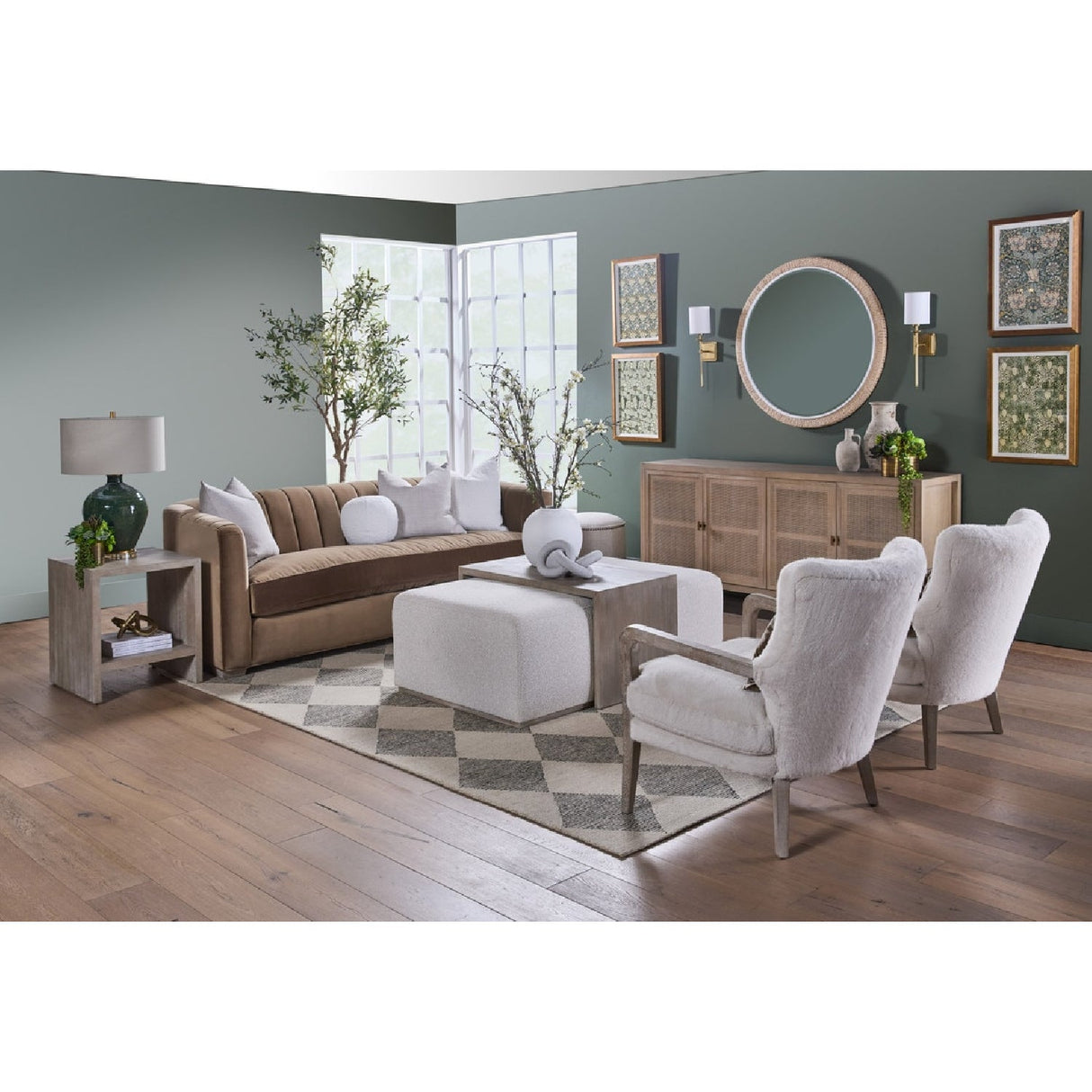 Modern European furniture - Cream Cushioned Lounge Chair - www.oroa.com