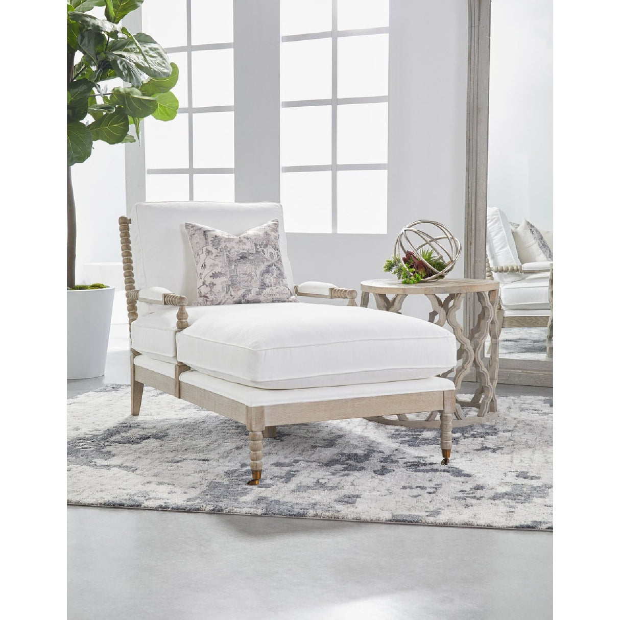 Gray Oak Chaise Lounge | Living Essentials Rouleau – alternate view 27