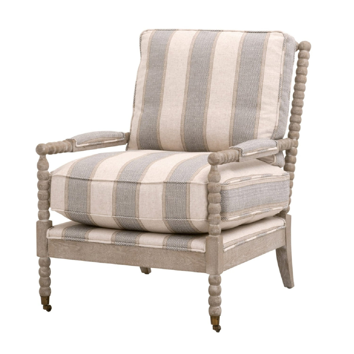 Modern European furniture - Gray Stripes Accent Chair - www.oroa.com