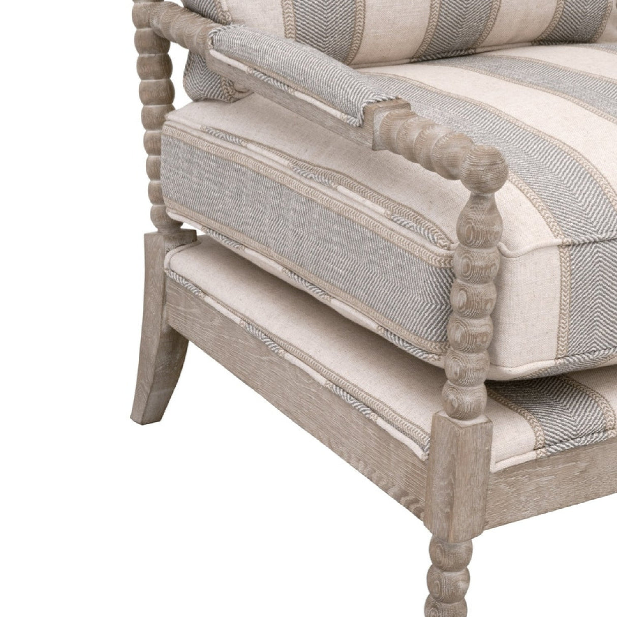 Modern European furniture - Gray Stripes Accent Chair - www.oroa.com